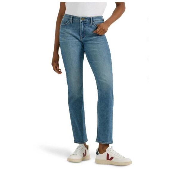 Lee Regular Fit Straight Leg Mid Rise Jeans Women's Size 6 Medium‎ Wash Western - Picture 1 of 12